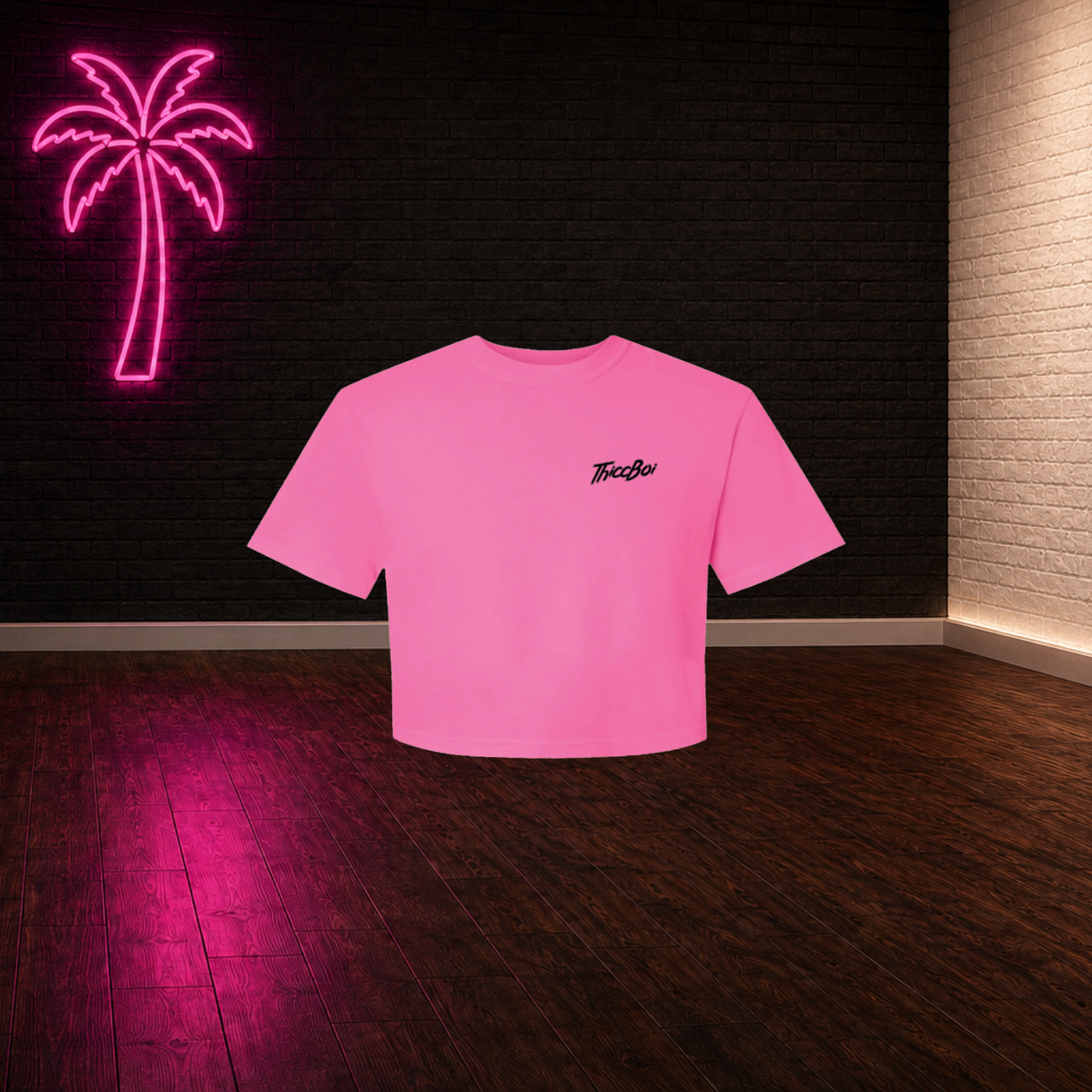 ThiccBoi Neon Pink Crop