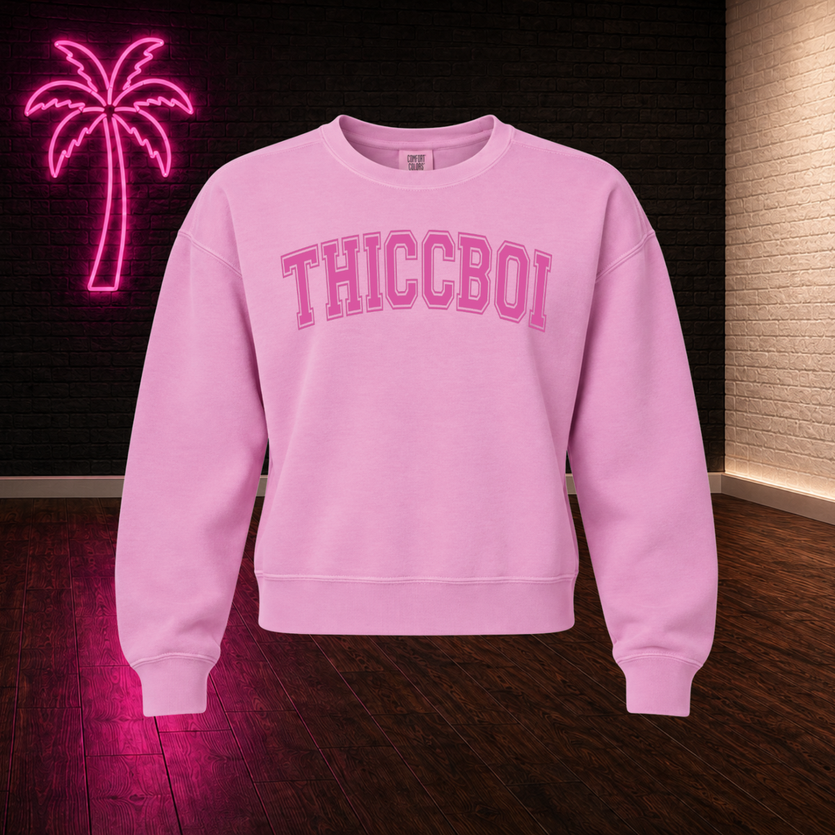 Woman's Rose Pink University Crewneck