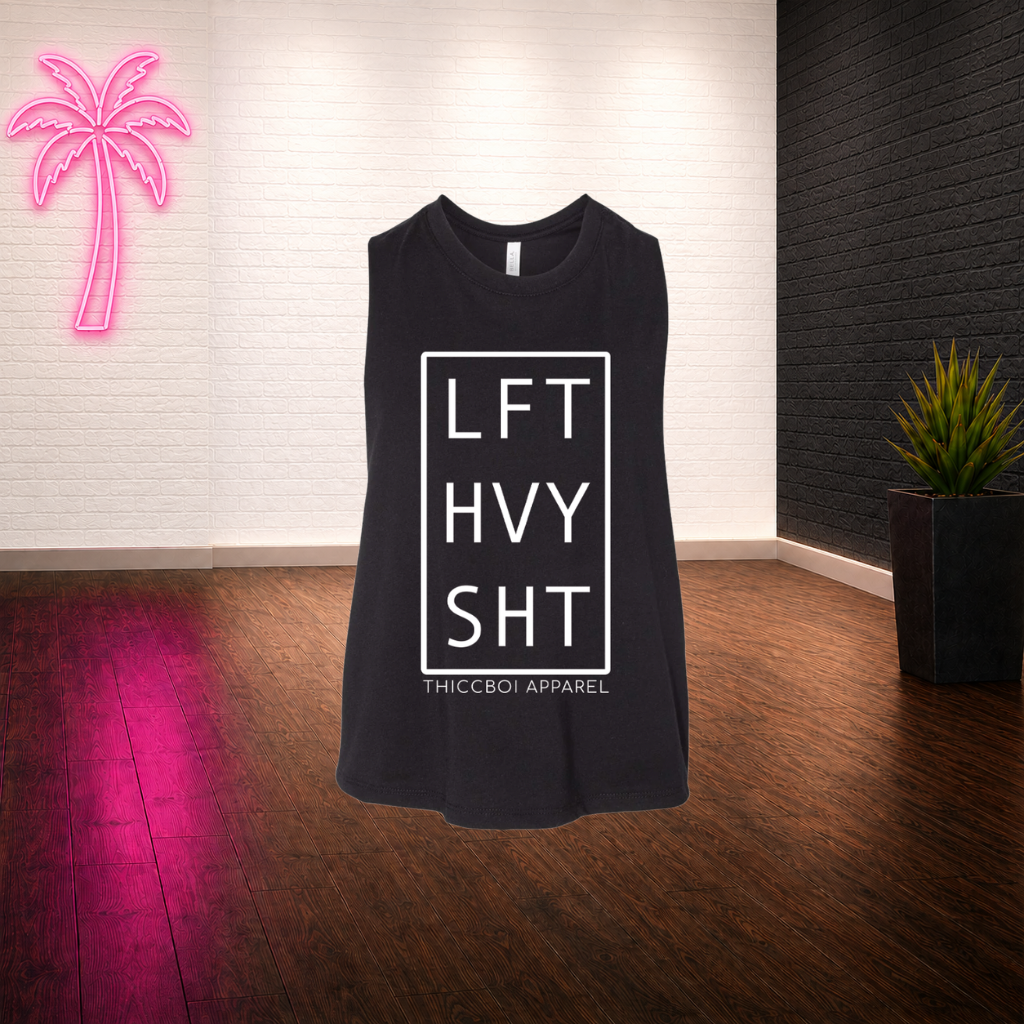 LFT HVY SHT - ThiccBoi Black Crop Tank