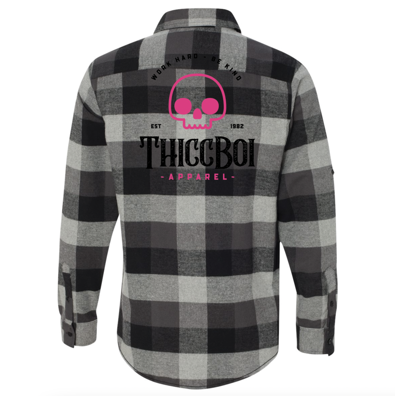Black ThiccBoi Unisex Flannel - Image 2