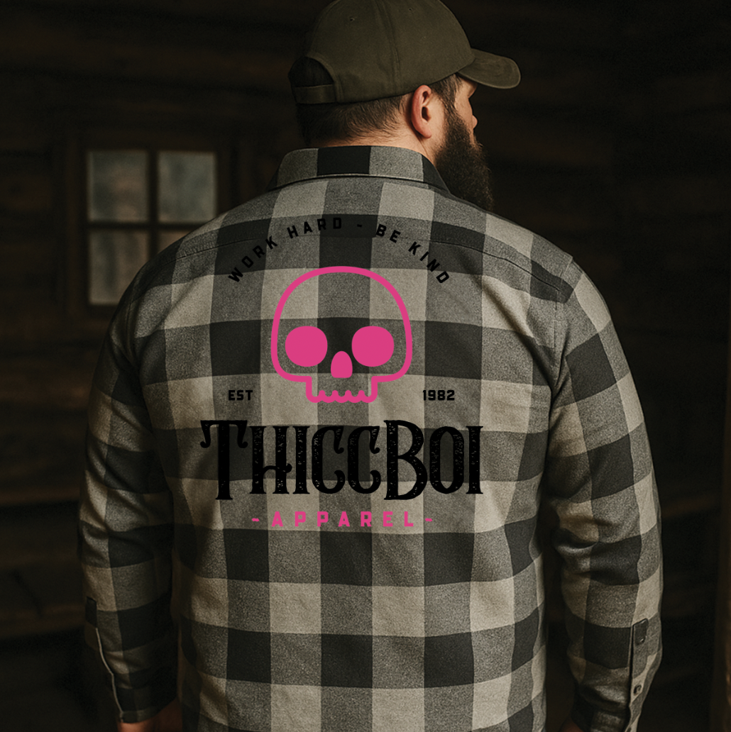 Black ThiccBoi Unisex Flannel - Image 3