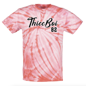 ThiccBoi Jersey Coral Tie Dye Unisex Tee