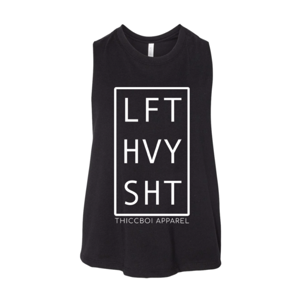 LFT HVY SHT - ThiccBoi Black Crop Tank