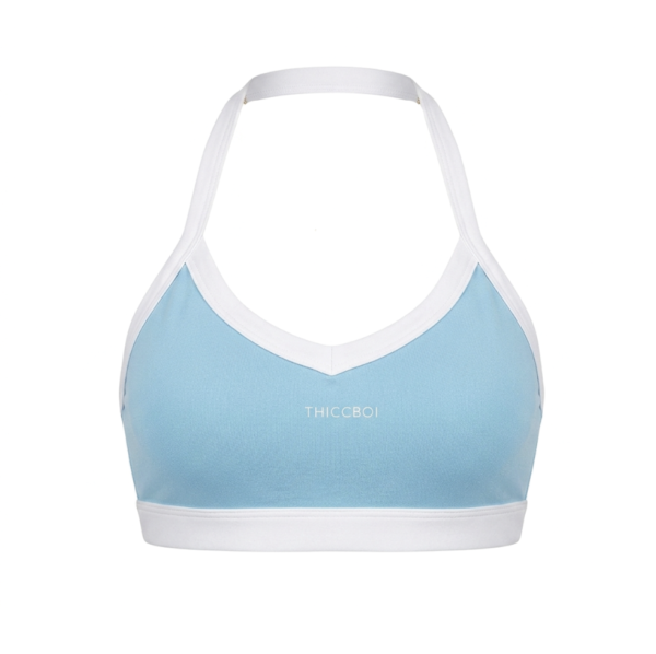 Blue Contrast Halter Bra *LAST CHANCE
