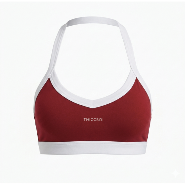 Red Contrast Halter Bra *LAST CHANCE
