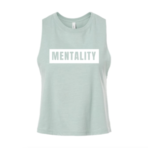 Dusty Blue Racerback Crop Tank