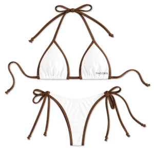 ThiccBoi White-Brown Bikini Set