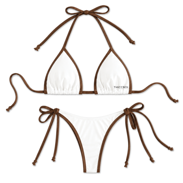 ThiccBoi White-Brown Bikini Set