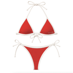 ThiccBoi Babe-Watch Red Bikini Set
