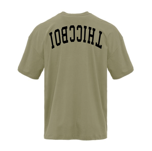 Olive Upsidedown ThiccBoi Oversized Tee