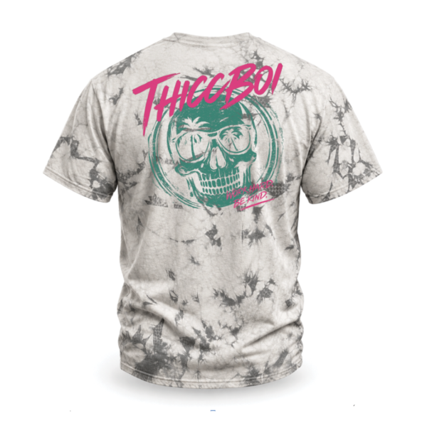 Silver Tie Dye Skull Unisex Tshirt